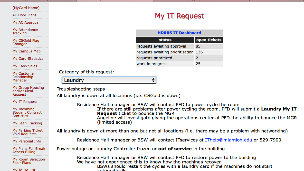 My IT Request